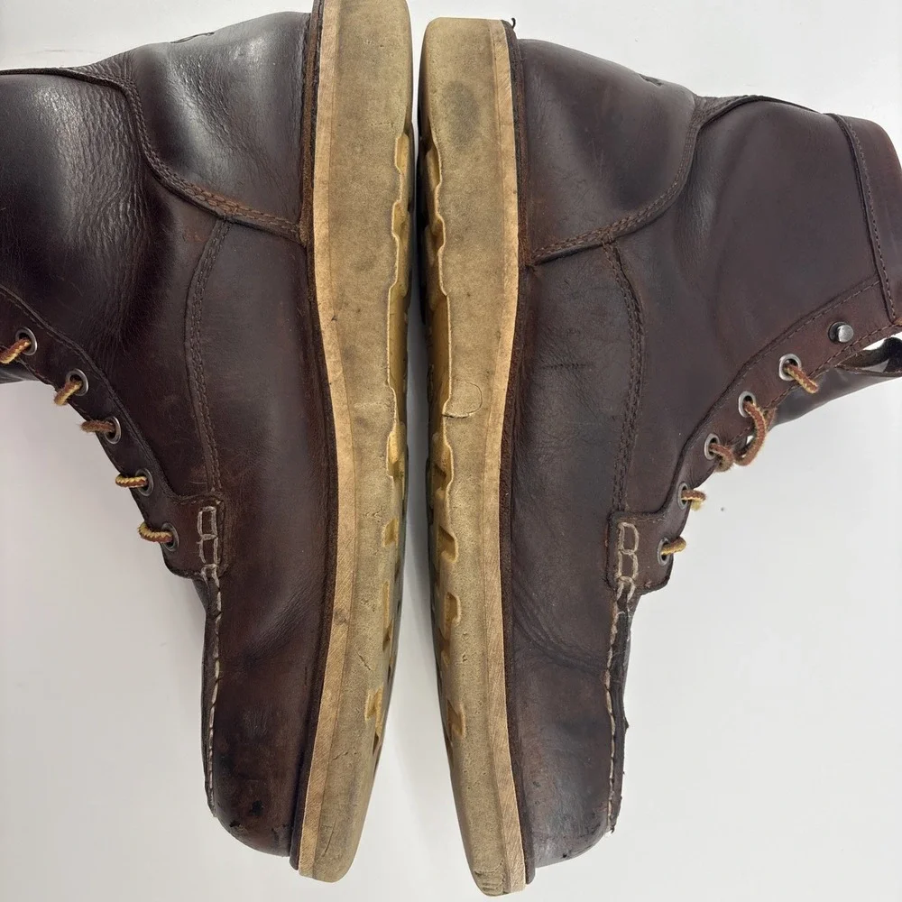 Danner Bull Run Mens Brown‎ Leather Moc Toe Work Boots Made in USA Oil Resistant